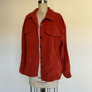 Burnt Orange Ribbed Jacket